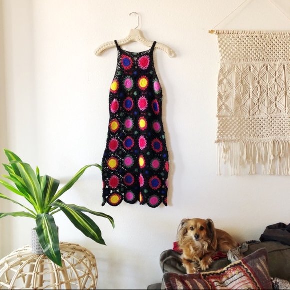 H&M Dresses & Skirts - H&M COACHELLA CROCHET PATCH SHEER MIDI DRESS 4